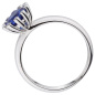 Preview: Damen Ring 925 Sterling Silber 1 blauer Spinell Silberring