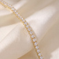 Preview: Armband Tennisarmband 925 Sterling Silber vergoldet 84 Zirkonia 19 cm
