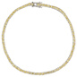 Preview: Armband Tennisarmband 925 Sterling Silber 84 Zirkonia gelb 19 cm