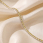 Preview: Armband Tennisarmband 925 Sterling Silber 84 Zirkonia gelb 19 cm