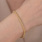 Preview: Armband Tennisarmband 925 Sterling Silber vergoldet 84 Zirkonia gelb 19 cm