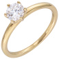 Preview: Damen Ring Solitär 585 Gelbgold 1 Lab-Grown-Diamant Brillant 0,50 ct.