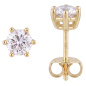 Preview: Ohrstecker Solitär 585 Gelbgold 2 Lab-Grown-Diamanten Brillanten 1,0 ct.