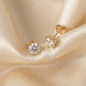 Preview: Ohrstecker Solitär 585 Gelbgold 2 Lab-Grown-Diamanten Brillanten 1,0 ct.