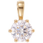 Preview: Anhänger Solitär 333 Gelbgold 1 Lab-Grown-Diamant Brillant 1,0 ct