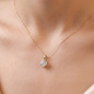 Preview: Anhänger Solitär 333 Gelbgold 1 Lab-Grown-Diamant Brillant 1,0 ct