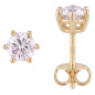 Preview: Ohrstecker Solitär 333 Gelbgold 2 Lab-Grown-Diamanten Brillanten 1,0 ct.