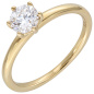 Preview: Damen Ring Solitär 333 Gelbgold 1 Lab-Grown-Diamant Brillant 0,50 ct.