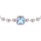 Preview: Armband 925 Sterling Silber 1 blauer Zirkonia 19 cm Silberarmband
