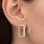 Preview: Ohrstecker 925 Sterling Silber vergoldet 132 Zirkonia Ohrringe