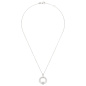Preview: Collier Halskette 925 Sterling Silber 13 Zirkonia 45 cm Silberkette