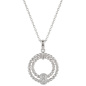 Preview: Collier Halskette 925 Sterling Silber 13 Zirkonia 45 cm Silberkette