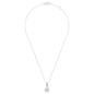 Preview: Collier 925 Sterling Silber Blautopas Zirkonia 45 cm Silberkette