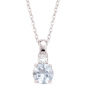 Preview: Collier 925 Sterling Silber Blautopas Zirkonia 45 cm Silberkette