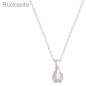 Preview: Collier 925 Sterling Silber Blautopas Zirkonia 45 cm Silberkette