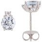Preview: Ohrstecker 925 Sterling Silber 2 Zirkonia 2 Blautopase hellblau Ohrringe