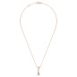 Preview: Collier 925 Sterling Silber vergoldet mit 16 Lab-Grown-Diamanten 0,08ct. 45 cm