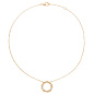 Preview: Collier 925 Silber vergoldet 40 Lab-Grown-Diamanten Brillanten 0,13 ct.