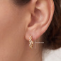 Preview: Creolen 925 Silber vergoldet 30 Lab-Grown-Diamanten Brillanten
