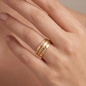 Preview: Damen Ring 925 Sterling Silber vergoldet 10 Zirkonia
