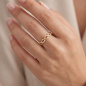 Preview: Damen Ring 925 Sterling Silber vergoldet mit 23 Lab-Grown-Diamanten 0,20ct.
