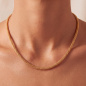 Preview: Collier Himbeerkette 925 Sterling Silber vergoldet diamantiert 45 cm