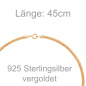 Preview: Collier Himbeerkette 925 Sterling Silber vergoldet diamantiert 45 cm