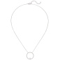 Preview: Collier Halskette mit Anhänger Edelstahl mit Perle 50 cm