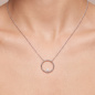 Preview: Collier Halskette mit Anhänger Edelstahl mit Perle 50 cm
