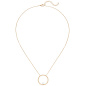 Preview: Collier Halskette mit Anhänger Edelstahl gelbgoldfarben mit Perle 50 cm