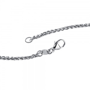 Zopfkette 925 Sterling Silber 2,2 mm 50 cm Halskette Kette Silberkette Karabiner