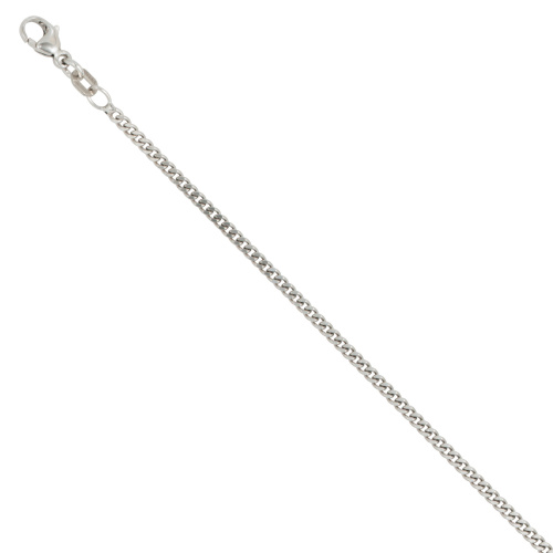 Panzerkette 925 Sterling Silber 2 mm 45 cm Halskette Kette Silberkette Karabiner