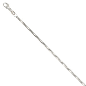 Panzerkette 925 Sterling Silber 2 mm 50 cm Halskette Kette Silberkette Karabiner