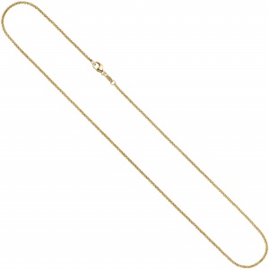 Erbskette 333 Gelbgold 1,5 mm 38 cm Gold Kette Halskette Goldkette Karabiner