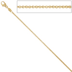 Erbskette 333 Gelbgold 1,5 mm 40 cm Gold Kette Halskette Goldkette Karabiner