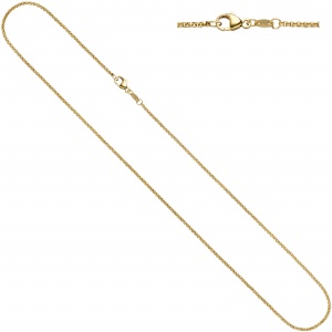 Erbskette 333 Gelbgold 1,5 mm 42 cm Gold Kette Halskette Goldkette Karabiner