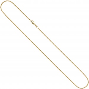 Erbskette 585 Gelbgold 1,5 mm 36 cm Gold Kette Halskette Goldkette Karabiner