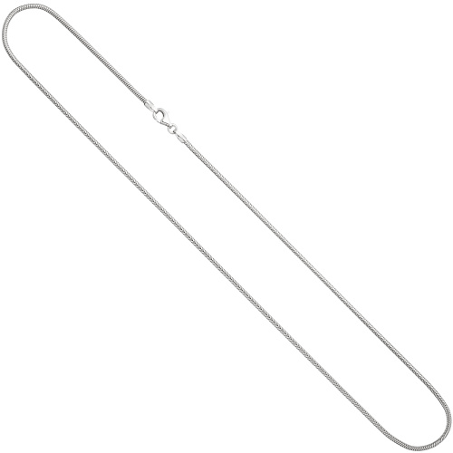 Schlangenkette 585 Weißgold 1,4 mm 42 cm Gold Kette Halskette Weißgoldkette