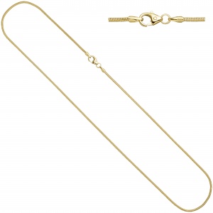 Schlangenkette 585 Gelbgold 1,4 mm 38 cm Gold Kette Halskette Goldkette