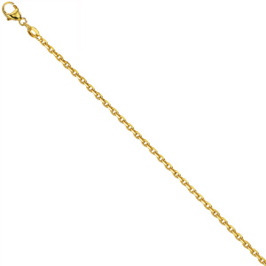 Ankerkette 585 Gelbgold diamantiert 1,6 mm 40 cm Gold Kette Halskette Goldkette