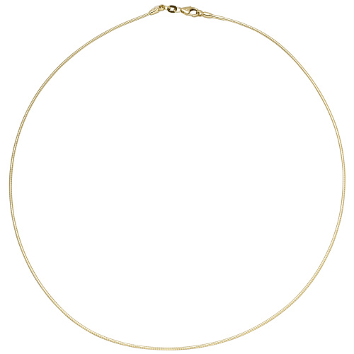 Halsreif 585 Gelbgold 1,1 mm 45 cm Gold Kette Halskette Goldhalsreif Karabiner