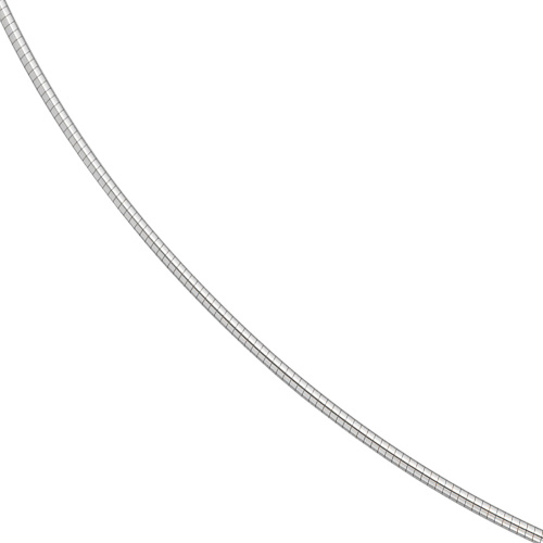Preview: Halsreif 585 Weißgold 1,2 mm 42 cm Gold Kette Halskette Weißgoldhalsreif