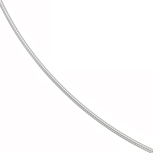 Preview: Halsreif 585 Weißgold 1,2 mm 45 cm Gold Kette Halskette Weißgoldhalsreif
