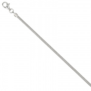 Schlangenkette 925 Silber 1,9 mm 42 cm Halskette Kette Silberkette Karabiner