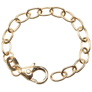 Preview: Verlängerungskette 585 Gold Gelbgold 7 cm Karabiner Kettenverlängerung