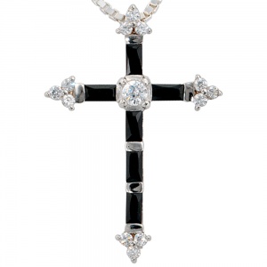 Anhänger Kreuz 925 Sterling Silber mit Zirkonia Kreuzanhänger Silberkreuz