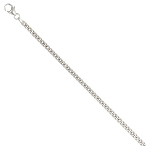Panzerkette 925 Silber 2,5 mm 50 cm Halskette Kette Silberkette Karabiner