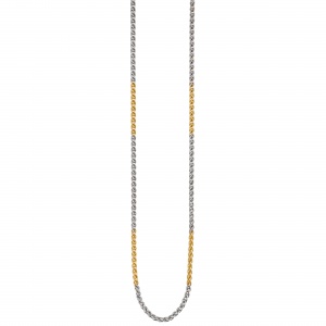 Zopfkette 585 Gelbgold Weißgold bicolor 2,2 mm 42 cm Gold Kette Goldkette