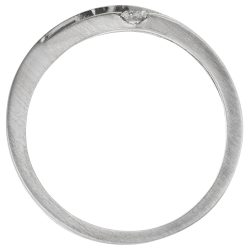 Preview: Damen Ring 950 Platin matt 1 Diamant Brillant 0,05ct. Platinring