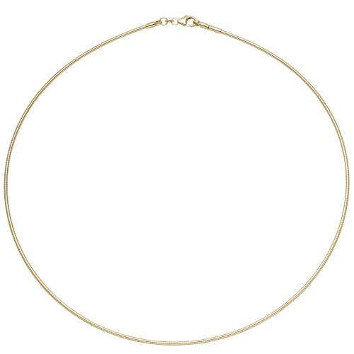 Halsreif 333 Gelbgold 1,5 mm 45 cm Gold Kette Halskette Goldhalsreif Karabiner